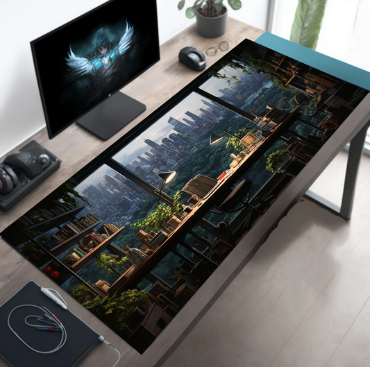 Calming Cityscape Desk Mat