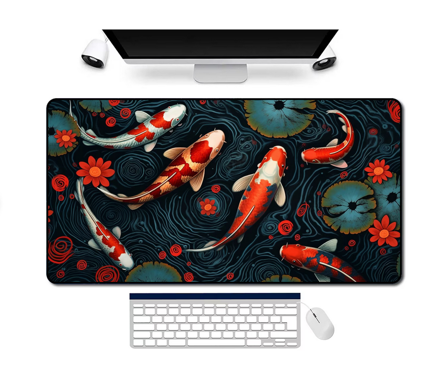 Vibrant Fishpond Desk Mat