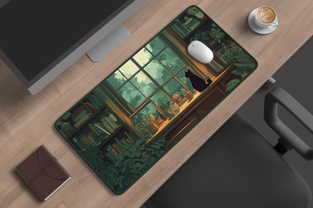 Lofi Cat Study Desk Mat