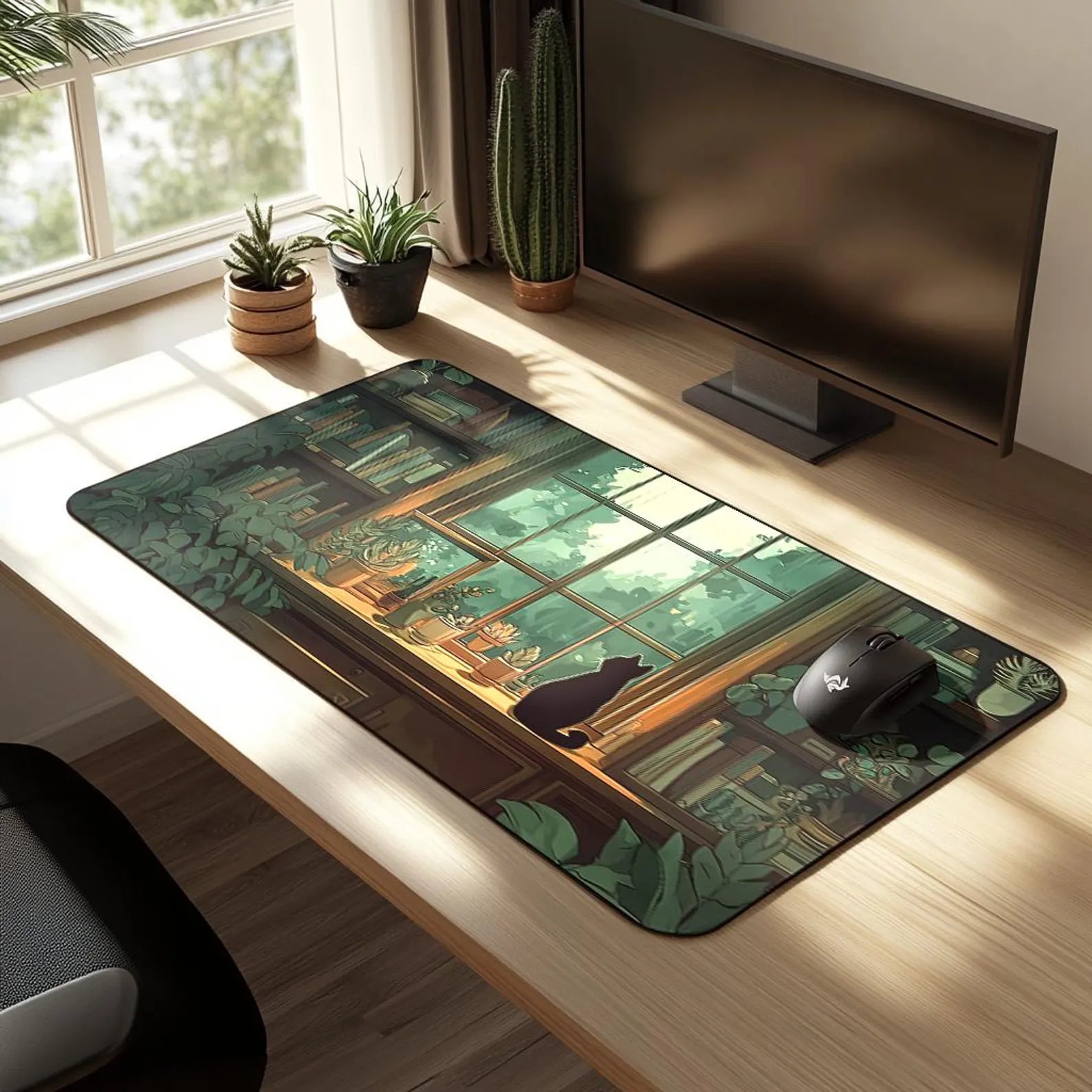 Lofi Cat Study Desk Mat
