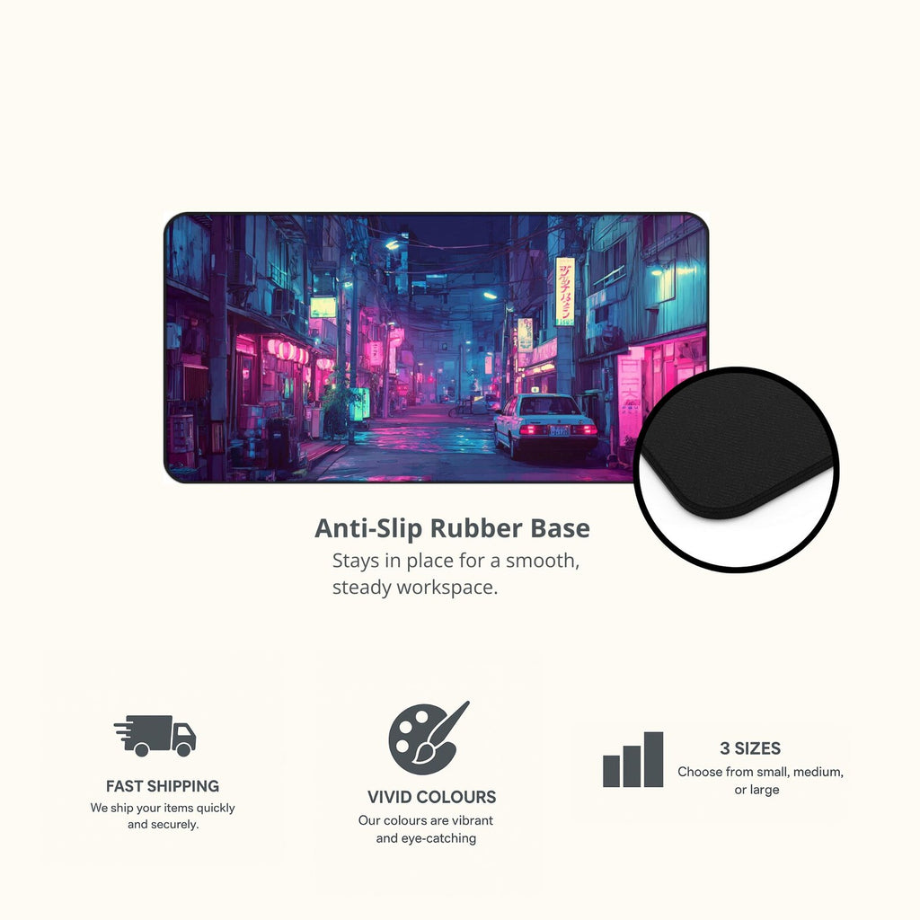 Neon Streets Desk Mat