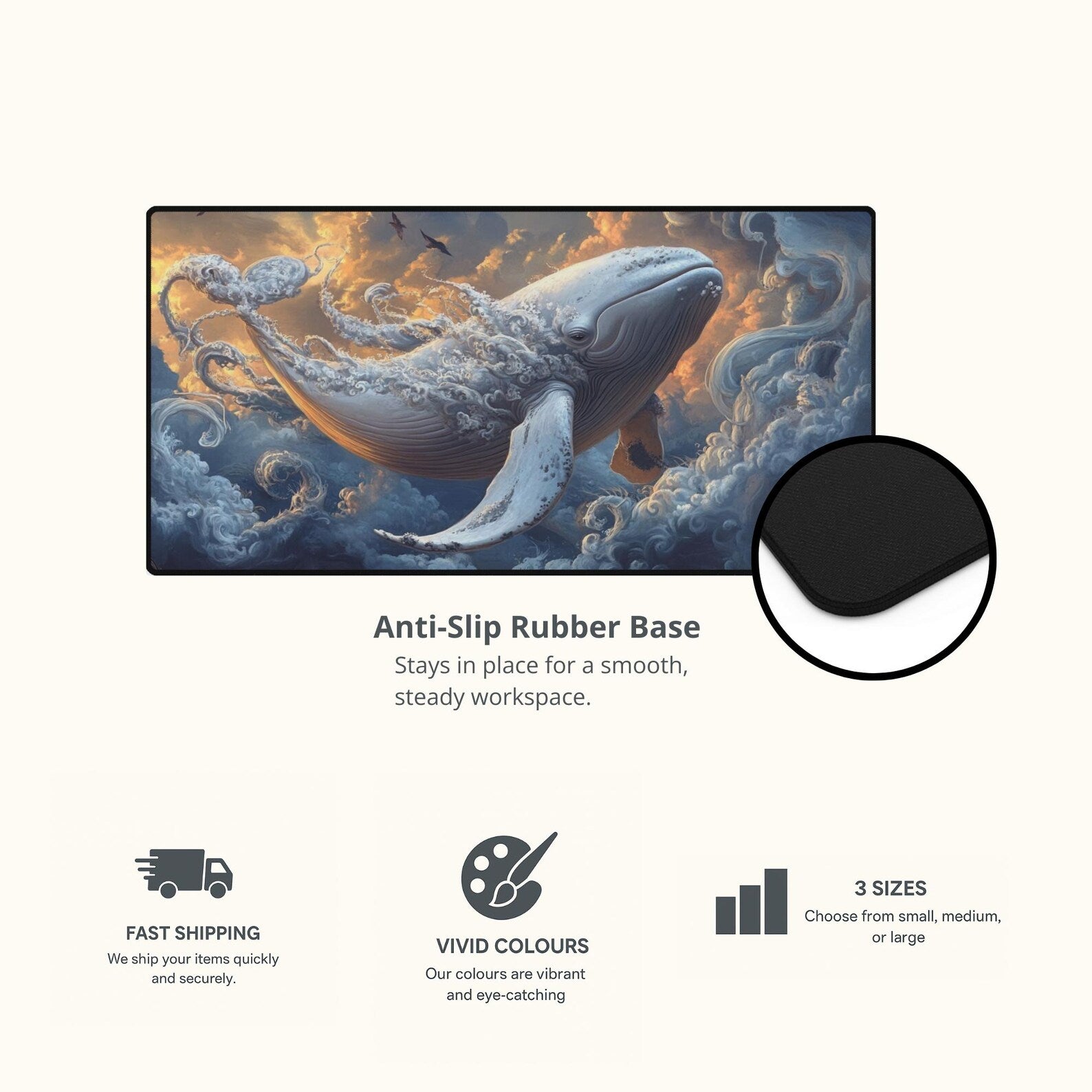 Majestic Whale Desk Mat