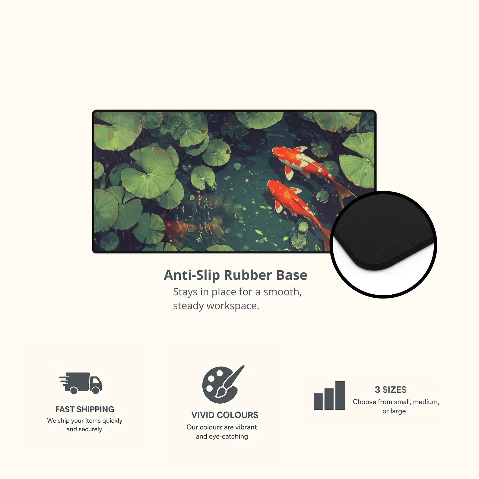 Koi Fish Desk Mat