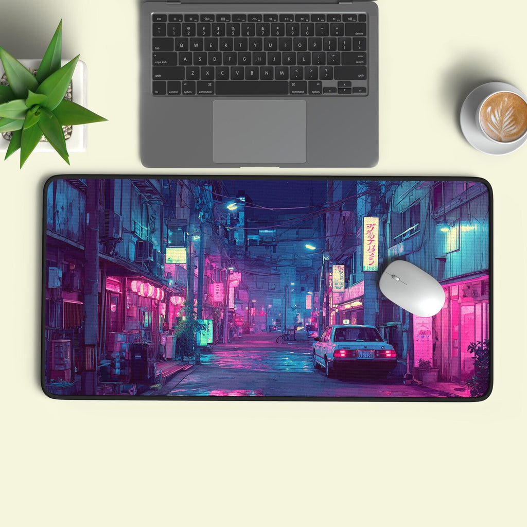 Neon Streets Desk Mat