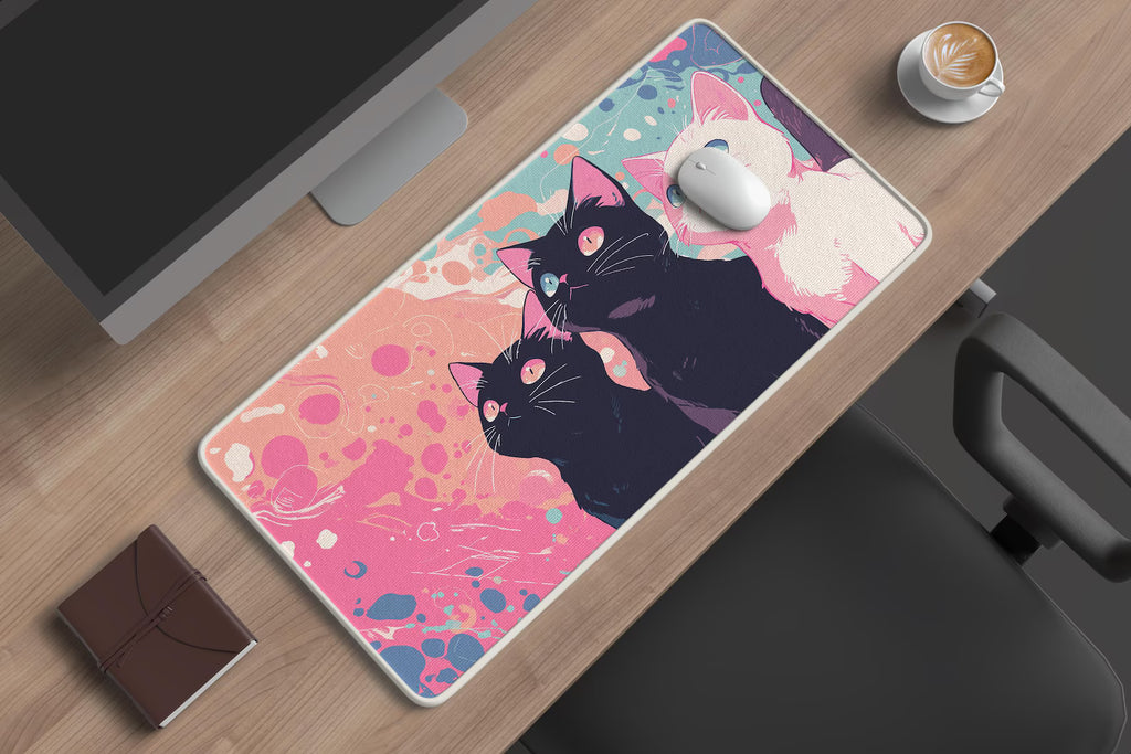 Kawaii Cats Desk Mat