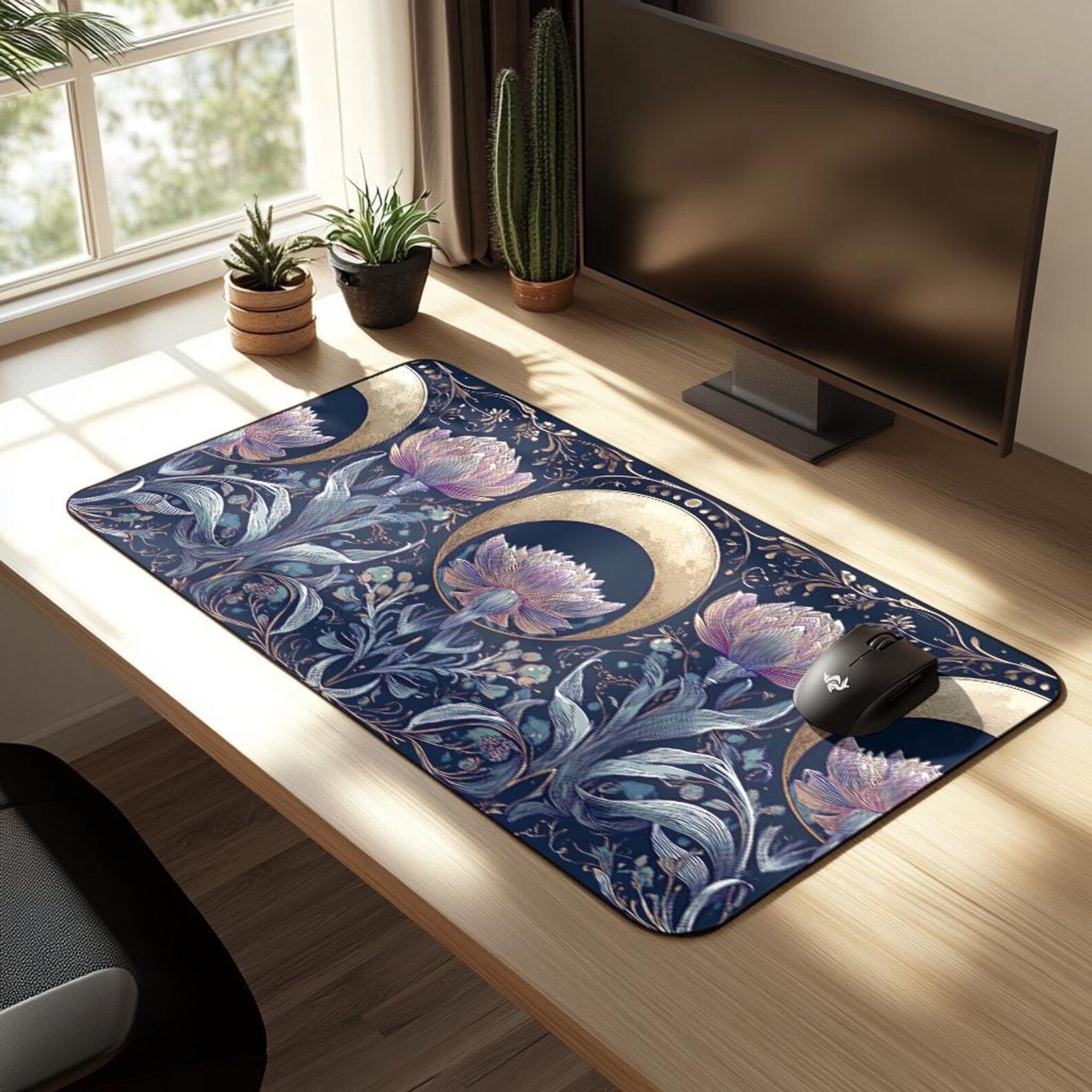 Celestial Flowers Desk Mat