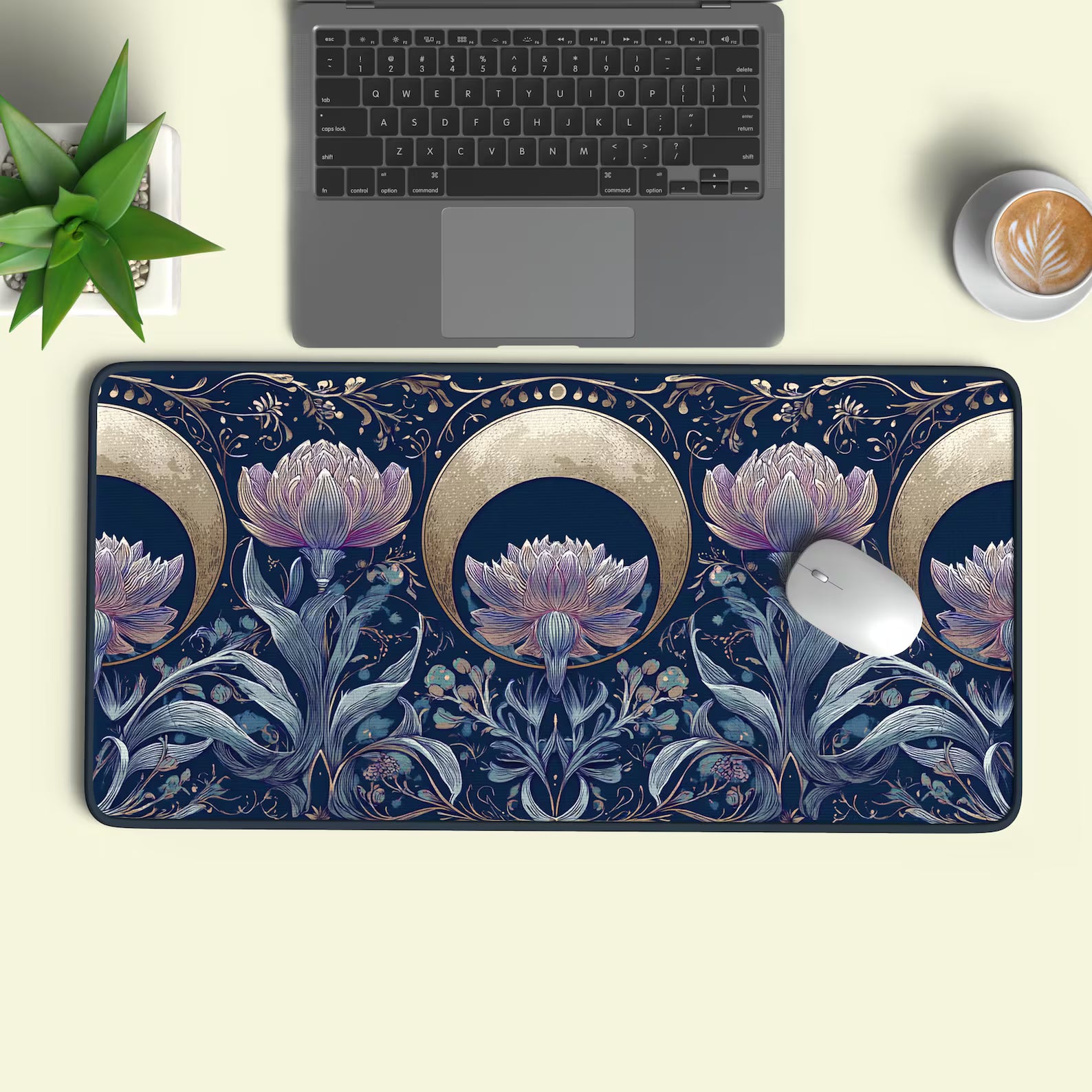 Celestial Flowers Desk Mat