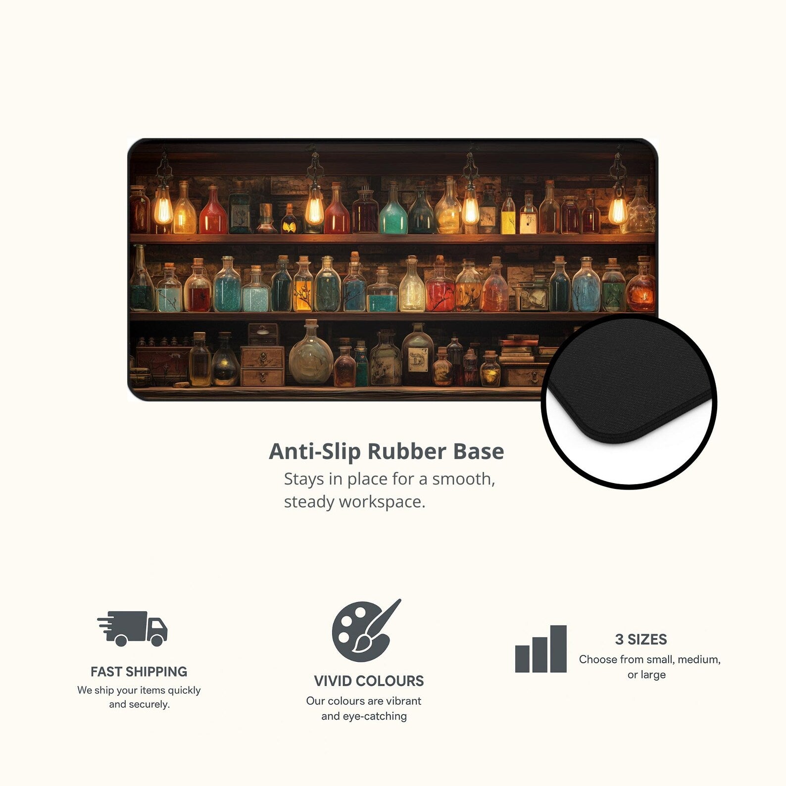 Apothecary Shelf Desk Mat